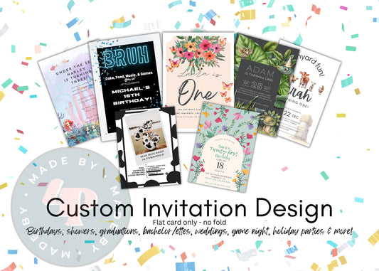 Custom Invitation | Made To Order Invitation | Design Your Own Invitation | Printable Invitation | Personalized Invitation | Invitation