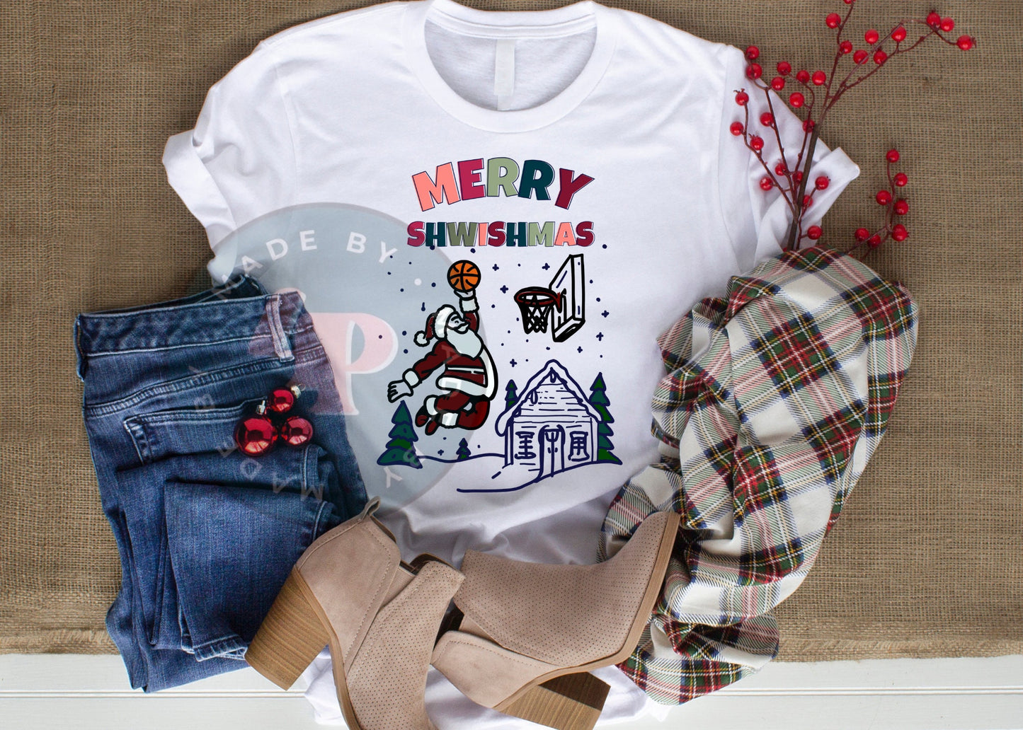 Basketball volleyball christmas svg retro christmas holiday sublimation