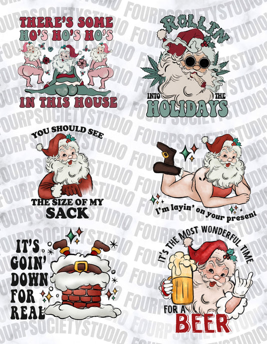 Christmas PNG Bundle, Santa Bundle, Christmas PNG Bundle, Funny Santa Bundle, Downloadable Christmas