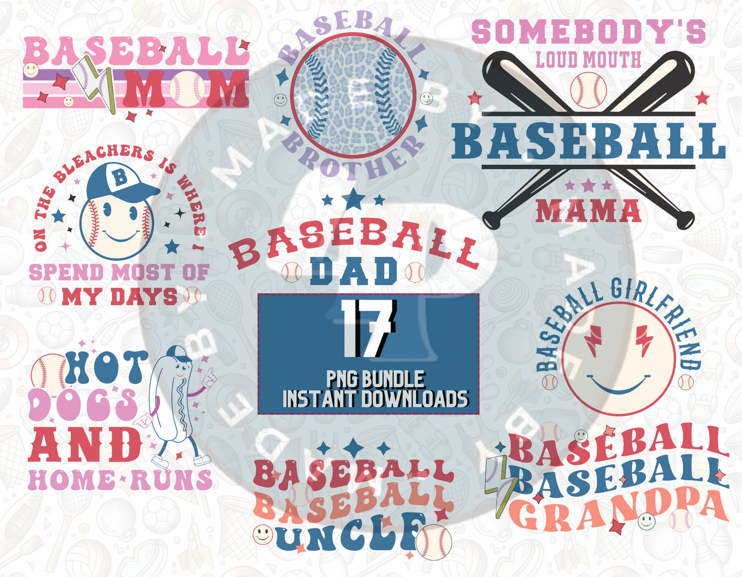 Baseball SVG Bundle, Retro Designs Retro Baseball Sublimation Design Bundle